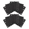 Design House 4 in. Square Corner Matte Black Door Hinge Value Pack (10 per Pack) 188995
