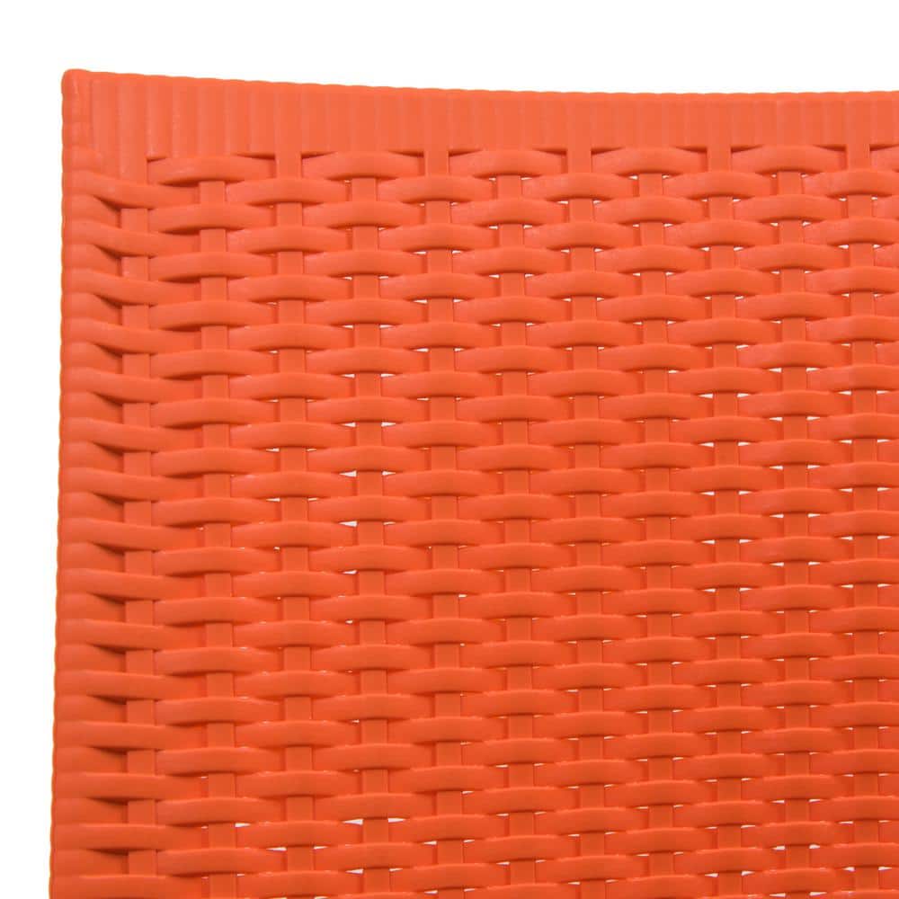 Mace Orange Stackable Armless Plastic Dining Chair