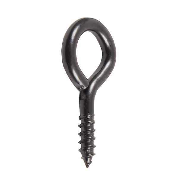 Everbilt 6 in. Black Decorative Hook and Eye 20494 - The Home Depot