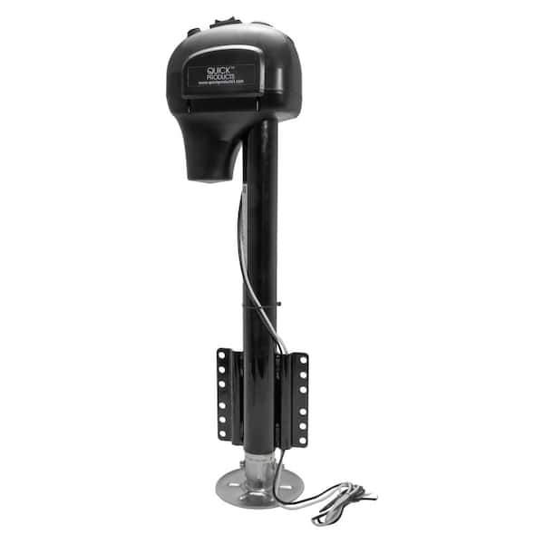 Quick Products 3,650 lbs. Capacity Black Power A-Frame Electric Tongue Jack for Camper, Trailer, RV