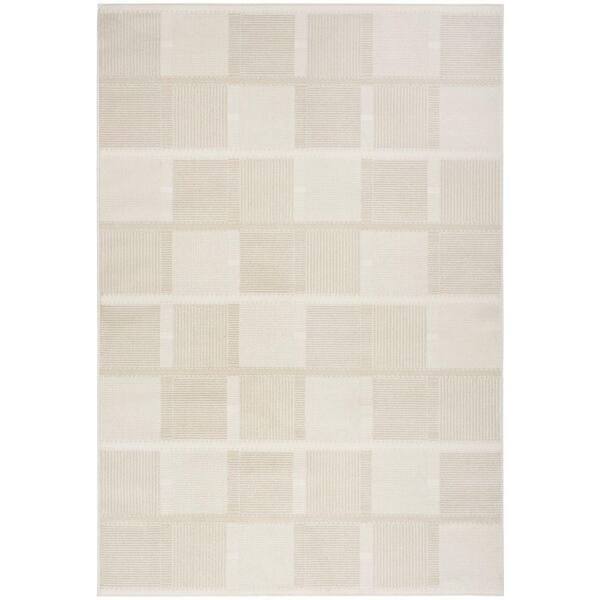 Nourison Nordic Ivory Beige 4 ft. x 6 ft. All-over design Contemporary Area Rug