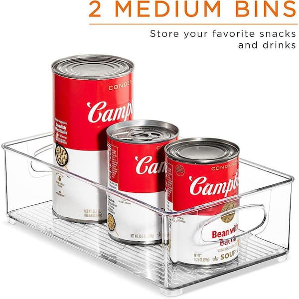 Sorbus 10 Pack Clear Plastic Storage Bins for fridge and Pantry