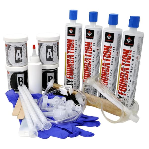 Concrete Foundation Crack DIY Repair Kit for Basement Wall Cracks