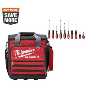 11 in. PACKOUT Tech Tool Bag/Tote with Screwdriver Set (11-Piece)