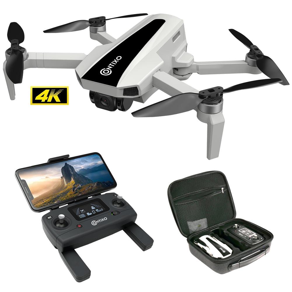 CONTIXO F24 Pro RC Black Quadcopter Drone 4K WiFi Camera Live Video Photos  Altitude RTH GPS FPV Brushless Motors F24 Pro - The Home Depot