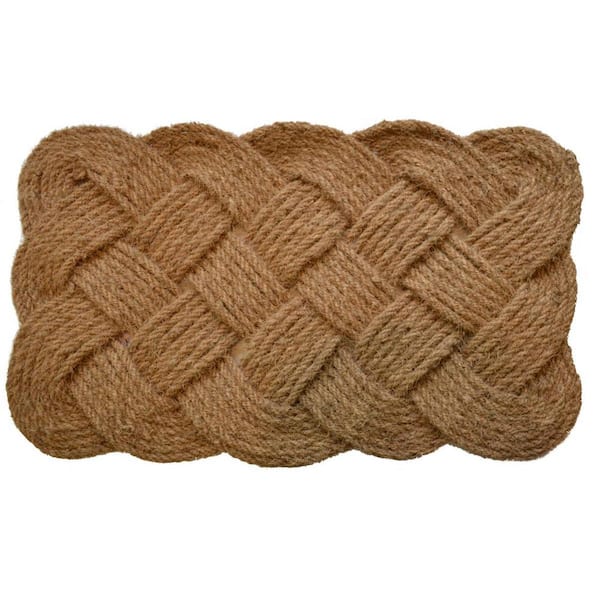 Brown 30 in. x 18 in. Coir Non-Slip Indoor/Outdoor Door Mat