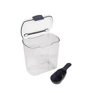 2.5 Quart Plastic Grain STorage Container with Hinged Lid, 1 Piece, Clear