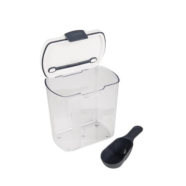 2.5 qt. Plastic Grain Storage Container with Hinged Lid, 1-Piece, Clear