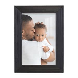 Grooved 4 in. x 6 in. Black Picture Frame