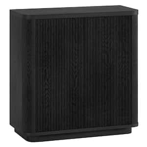 Easton 31.5 in. Black Grain Rectangular Accent Cabinet