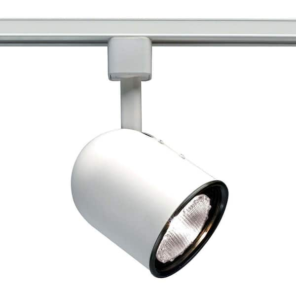 SATCO 1-Light PAR30 White Short Bullet Cylinder Track Lighting Head