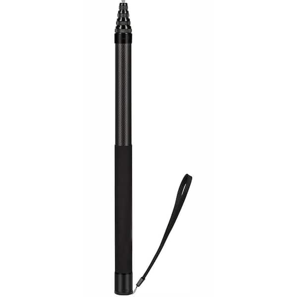 OBJLGEV 118 Invisible Carbon Fiber Selfie Stick for Insta360 X4 X3 X2 ONE RS Cameras, Extends to 8 ft. Black