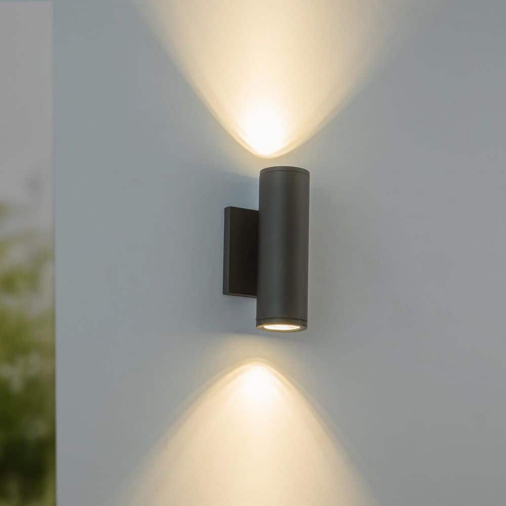KUZCO Nordic 8-in (2-in Dia. ) Black LED Exterior Wall EW262208-BK