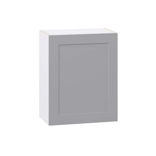 J COLLECTION Roseland 24 in. W x 14 in. D x 30 in. H Assembled Shaker Wall Kitchen Cabinet in Slate Gray