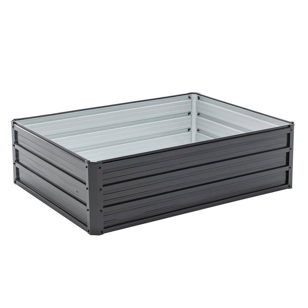 Raised Garden Bed 47.2 x 35.5 x 13.4 in. Black Galvanized Steel Kit for Outdoor Vegetables Flowers Herb price history on PriceWatchPro