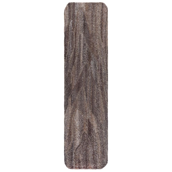 Harvest 2 ft. x 9 ft. Brown Contemporary Woodgrain Runner Rug