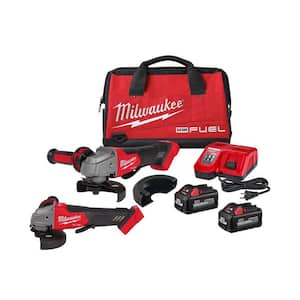 M18 FUEL 18V Lithium-Ion Brushless Cordless 4-1/2 in./5 in. Grinder Kit w/Paddle Switch & FUEL 4-1/2 in. Grinder