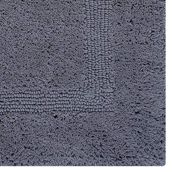 Better Trends 100% Cotton Lux Collection Bath Mats, Gray Bath Mat - Tufted,  Reversible & Absorbent & Machine Washable Bath Mats for Bathroom Floor