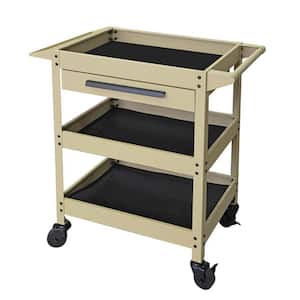 3-Layer Rolling Tool Cart: 16 in. W, Multifunction Utility Cart with 1-Slide Drawer and Service Cart