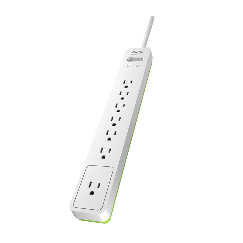 White SurgeArrest 6 ft. Surge Protector with 7 outlets