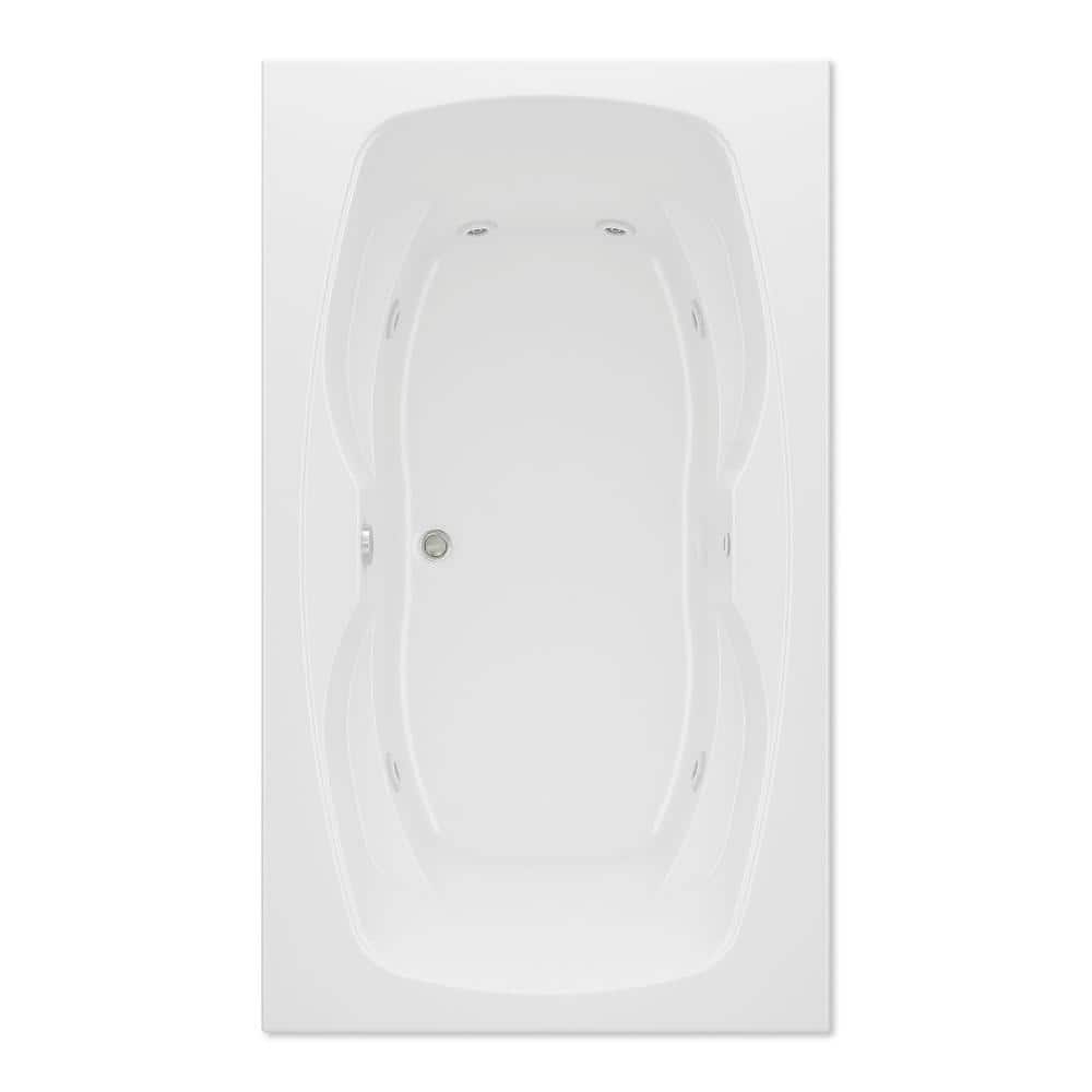 Aquatic Hialeah II 72 in. Rectangular DropIn Whirlpool Bathtub with