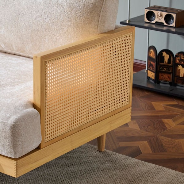 Harper & Bright Designs 72 in. Wide Square Arm Polyester Rectangle