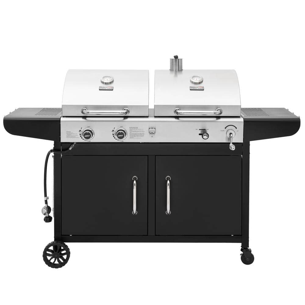 Royal Gourmet ZH3002SN 3-Burner 25 500-BTU Dual Fuel Cabinet Gas and Charcoal Grill Combo