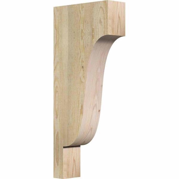 Ekena Millwork 4 in. x 12 in. x 28 in. Douglas Fir Newport Rough Sawn Corbel