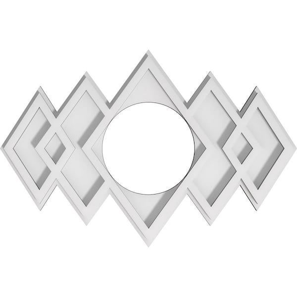 Ekena Millwork 1 in. x 16 in. x 10.625 in PVC Medallion Moulding