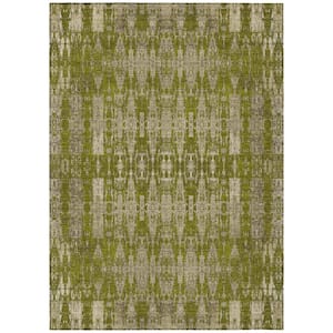 Chantille ACN580 Olive 5 ft. x 7 ft. 6 in. Machine Washable Indoor/Outdoor Geometric Area Rug