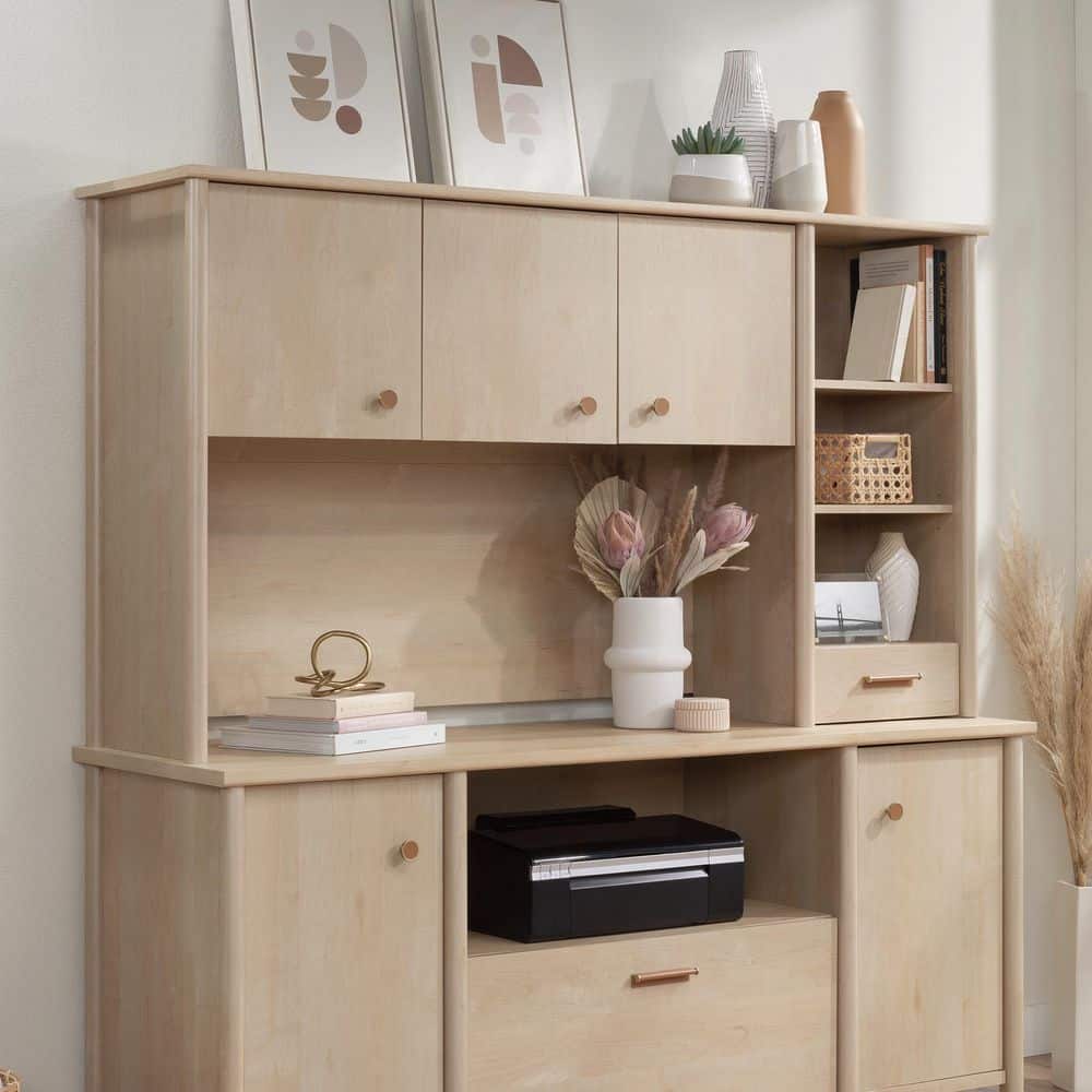 Whitaker Point Natural Maple 66" Hutch with Adjustable Shelves