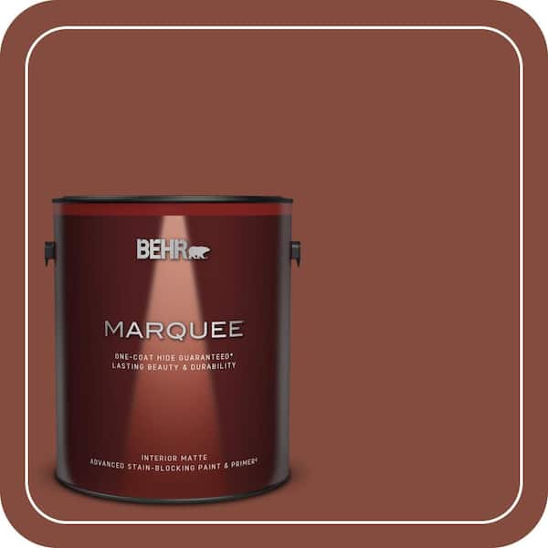 BEHR MARQUEE 1 gal. #S160-7 Red Chipotle One-Coat Hide Matte Interior Paint & Primer