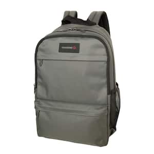 18 in. Gunmetal Ballistic-Style Nylon Laptop Backpack 27 L Capacity