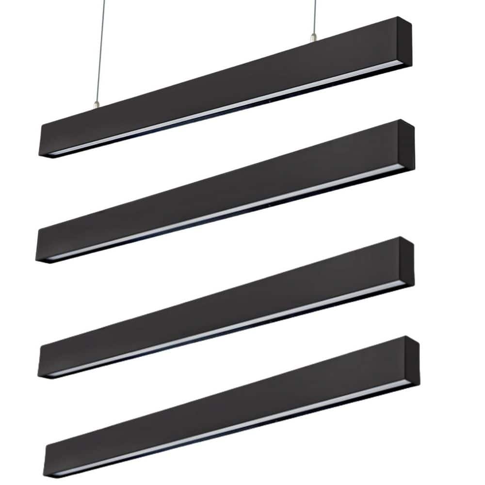 Linkable 4 ft. Linear Pendant Light 50-Watt, 3000K to 5000K Selectable, Dimmable LED Suspended Light for Office (4-Pack) price history on PriceWatchPro