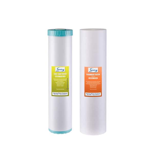 4.5 in. x 20 in. 2-Stage Whole House Water Filter Replacement Set, Heavy Metals, Chlorine, PFAS, Hydrogen Sulfide