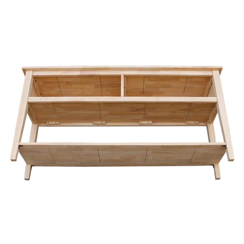 Solid Parawood Classic Entertainment TV Stand - 60" Light Brown
