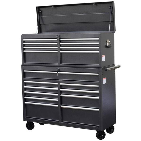 WEN 52 in. 18-Drawer Tool Chest and Cabinet Combo, Gray