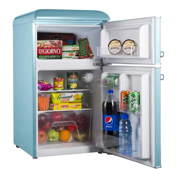 Mini-réfrigérateur Galanz à deux portes avec congélateur, noir, de 3,1 pi³  GLR31TBKER