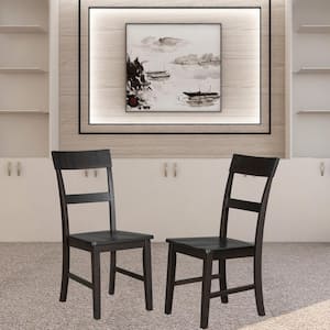 Espresso Wood Dining Chairs Side Chair (Set of 6)