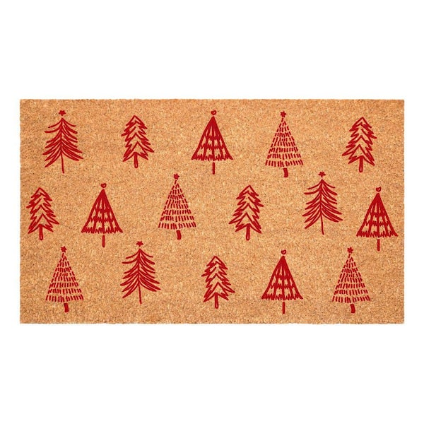 Calloway Mills Green White Christmas Tree Farm Doormat 24