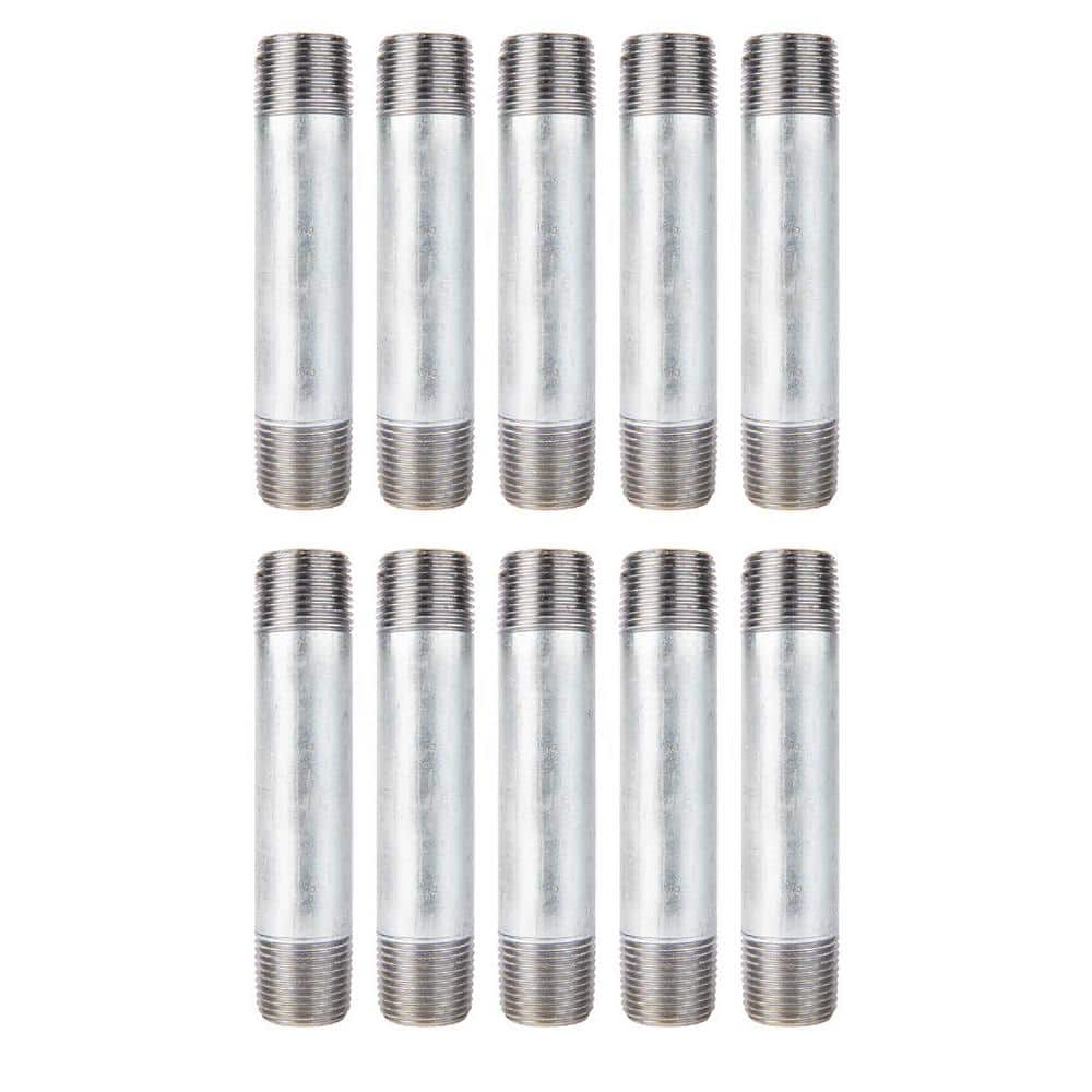 1/2 in. x 4 in. Galvanized Steel Nipple (10-Pack) price history on PriceWatchPro