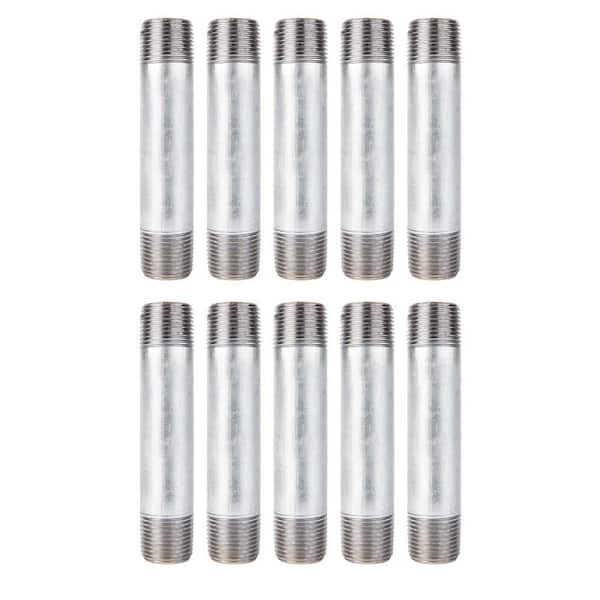 PIPE DECOR 1/2 in. x 4 in. Galvanized Steel Nipple (10-Pack)