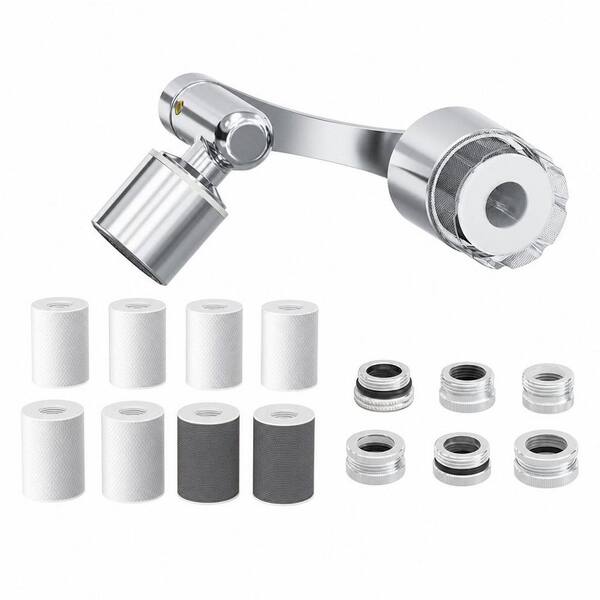 3in. H x 4in. W x 3.5in. D Splash-Proof Sink Faucet Extender with Filter, 1080° Rotating Tap Aerator and 2 Modes Spray