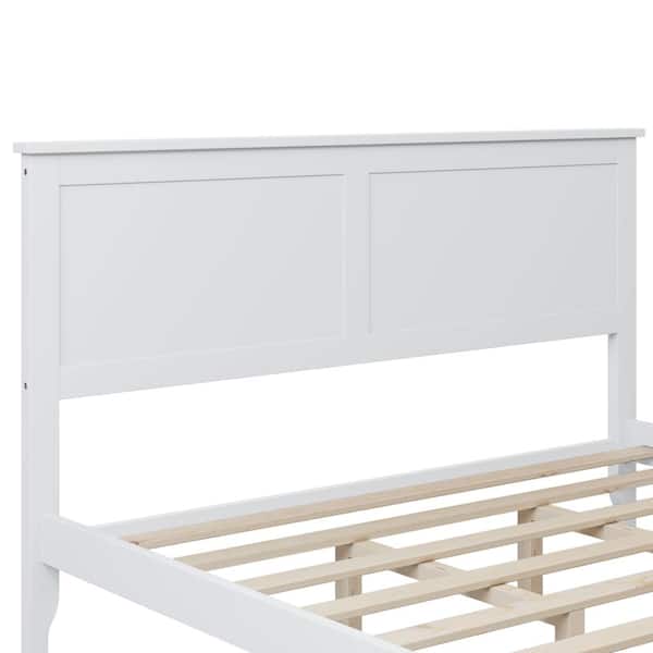 ATHMILE White Queen Platform Bed DDWF283525AAK - The Home Depot