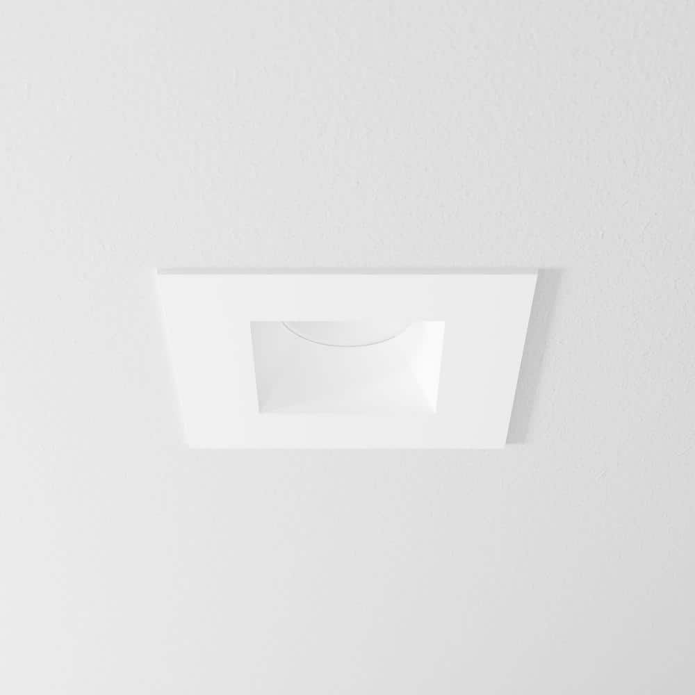 DMF LIGHTING 4 in. White Recessed Light Square Trim (24-Pack) H4TSSWHMC ...