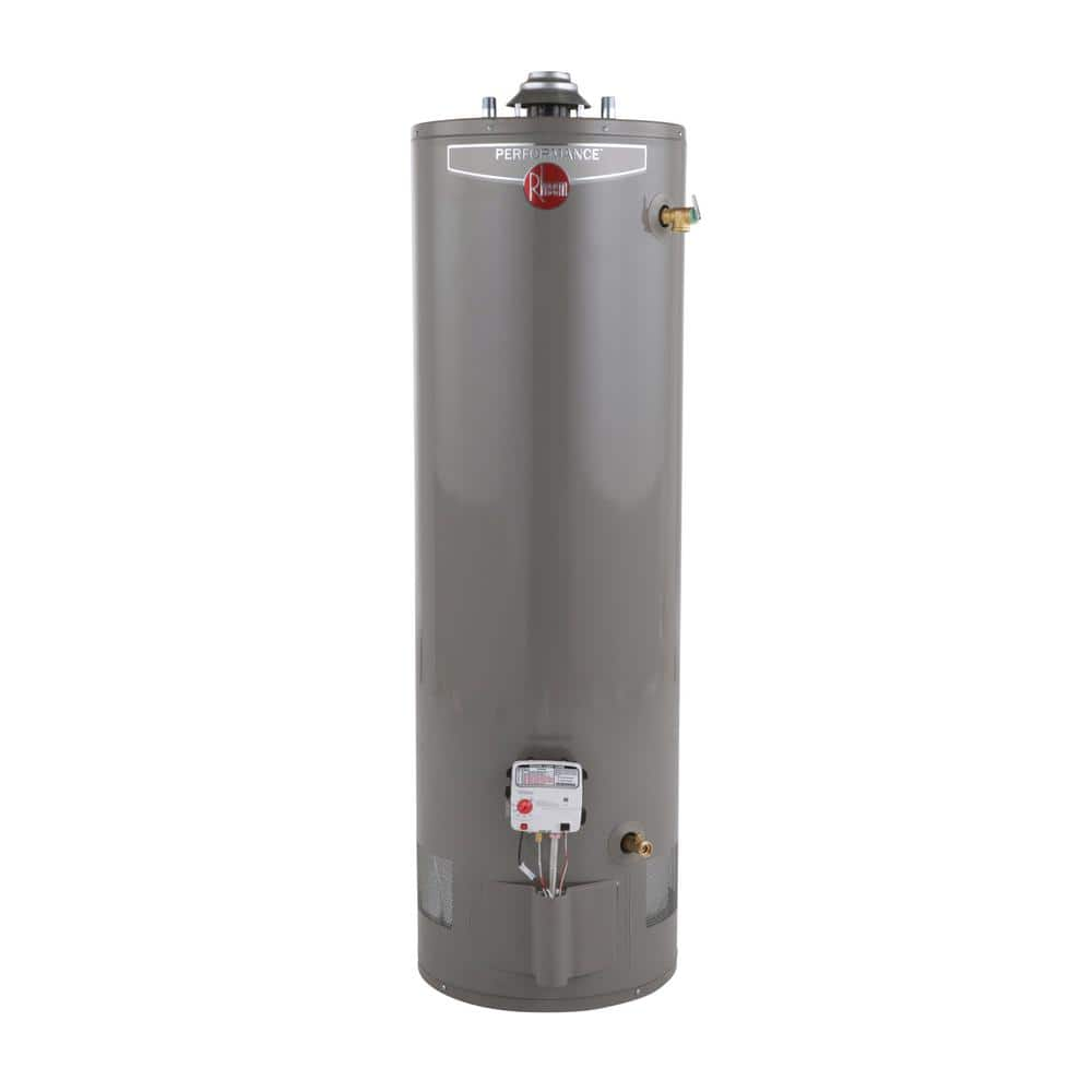 Rheem Performance 40 Gal. Tall 6-Year 36,000 BTU Natural Gas Tank Water ...