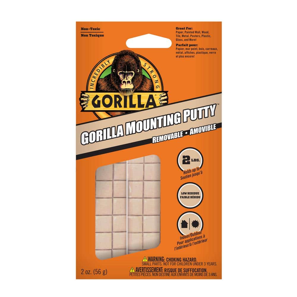  Gorilla Mounting Putty, Non-Toxic Hanging Adhesive