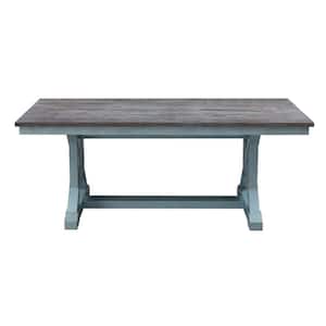 78 in. Bar Harbor Rectangle Wood Top Dining Table (Seats-6)