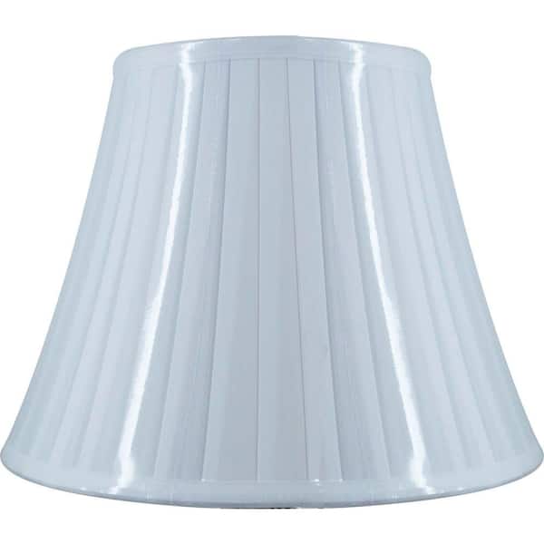 Hampton Bay Mix & Match White Pleated Round Bell Table Shade