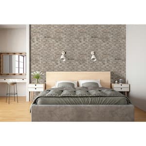 Take Home Tile Sample-Doverton Gray 4 in. x 4 in. Textured Clay Brick Look Floor and Wall Tile